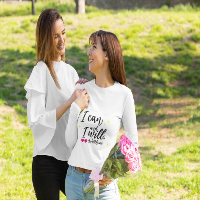 Camiseta Eu posso e vou. Olhe para mim (Criador carregado)