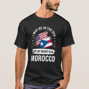 Camiseta Eu posso estar nos EUA mas meu coração está no Mar