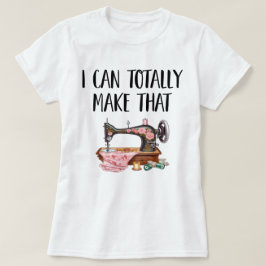 Camiseta Eu posso fazer isso (máquina de costura) feminino