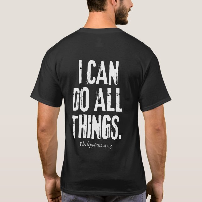 Camiseta Eu posso fazer todas as coisas. (Verso)