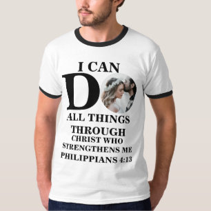 Camiseta Eu posso fazer todas as coisas Bíblia cristã