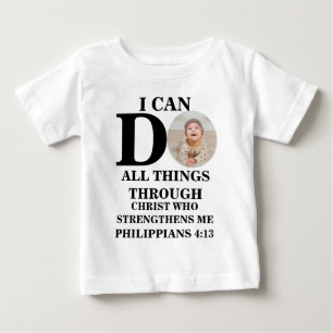 Camiseta Eu posso fazer todas as coisas do verso da Bíblia