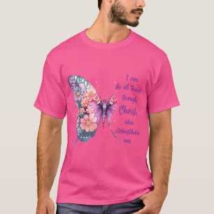 Camiseta Eu Posso Fazer Tudo Através Da Manteiga Bonito Do