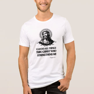 Camiseta Eu Posso Fazer Tudo Através Do Cristo Que Me Forta