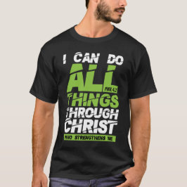 Camiseta Eu posso fazer tudo através do verso da bíblia Cri