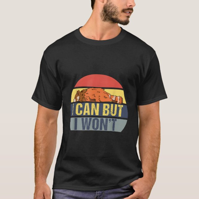 Camiseta Eu Posso, Mas Não Vou Panda Vermelha (Frente)