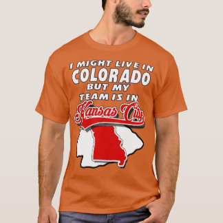Camiseta Eu posso morar no Colorado, mas minha equipe está 