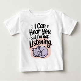 Camiseta Eu Posso Ouvir Você Mas Não Estou Ouvindo Gato