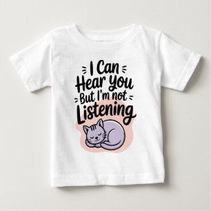Camiseta Eu Posso Ouvir Você Mas Não Estou Ouvindo Gato