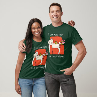 Camiseta Eu Posso Ouvir Você Mas Não Estou Ouvindo Gato Eng