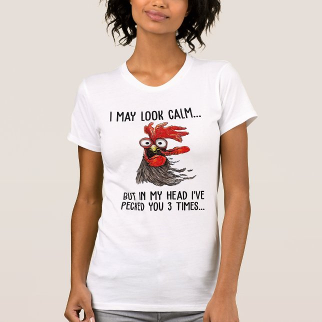 Camiseta Eu posso parecer calma, mas minha cabeça eu te dei (Frente)