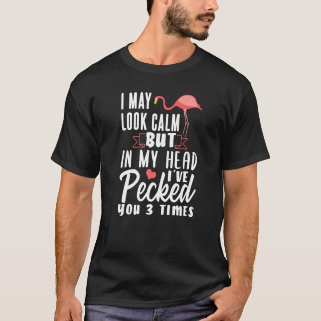 Camiseta Eu posso parecer calma, mas na minha cabeça, eu te (Frente)
