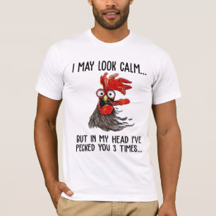 Camiseta Eu posso parecer calmo mas minha cabeça eu te pice