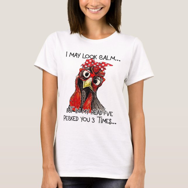 Camiseta Eu posso parecer calmo, mas na minha cabeça eu biq (Frente)
