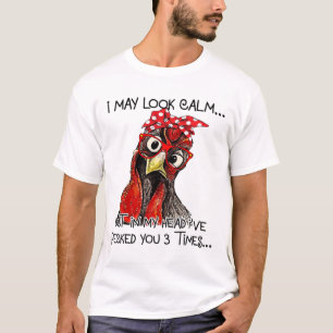 Camiseta Eu posso parecer calmo, mas na minha cabeça eu biq
