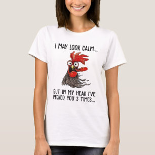 Camiseta Eu posso parecer calmo mas na minha cabeça eu te 