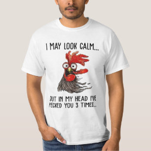 Camiseta Eu posso parecer calmo mas na minha cabeça eu te