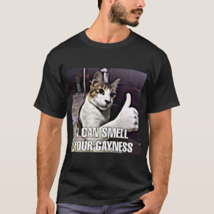Camiseta Eu posso sentir o seu meme de gato GAYNESS