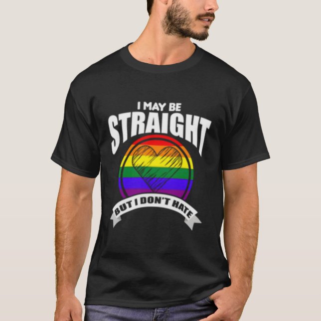 Camiseta Eu Posso Ser Hetero Mas Não Deixo O Arco-Íris (Frente)