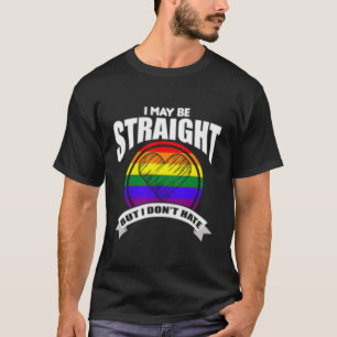 Camiseta Eu Posso Ser Hetero Mas Não Deixo O Arco-Íris
