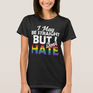 Camiseta Eu posso ser Hetero, mas não odeio o LGBT Ally Gay