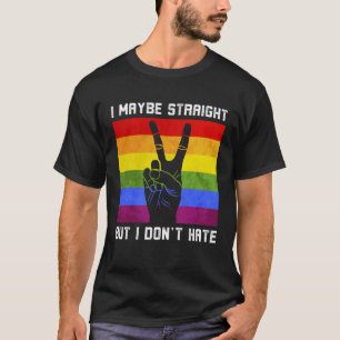 Camiseta Eu posso ser Hetero, mas não odeio por um orgulho 