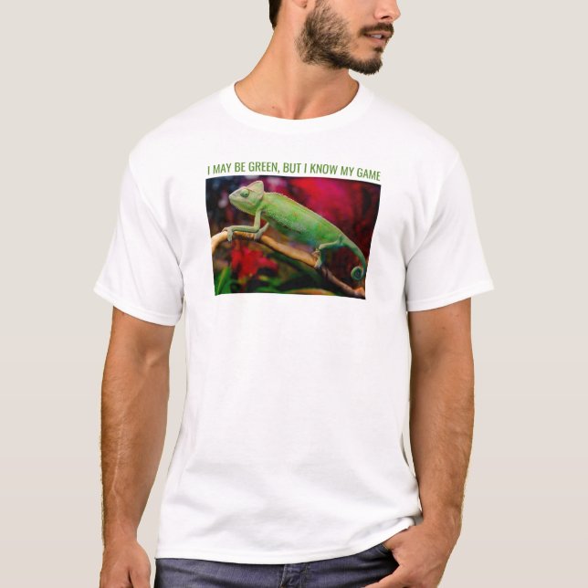 Camiseta Eu Posso Ser Verde Mas Eu Conheço Meu Camaleão De  (Frente)