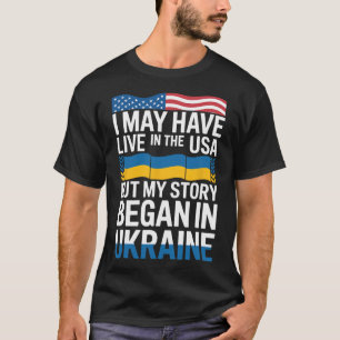Camiseta Eu posso ter vivido nos EUA, mas minha história co
