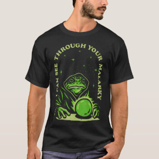 Camiseta Eu Posso Ver Através do Seu Mago Sapo Malarky