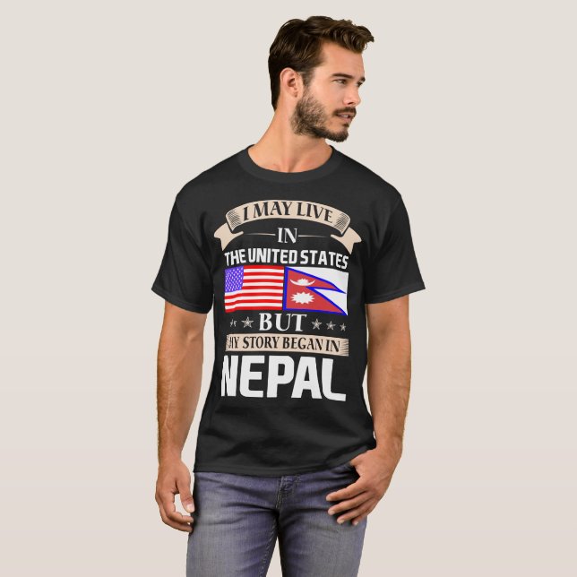 Camiseta Eu posso viver na história dos EUA comecei em (Frente Completa)