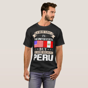 Camiseta Eu posso viver na história dos EUA comecei em Per