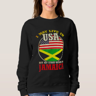 Camiseta Eu posso viver nos EUA, mas minha história começou