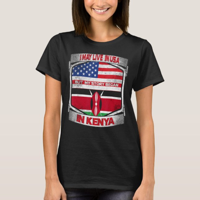 Camiseta Eu Posso Viver Nos Eua Mas Minha História Começou  (Frente)