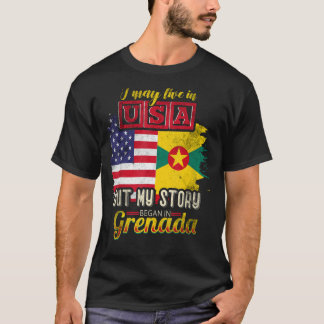 Camiseta Eu Posso Viver Nos Eua Mas Minha História Começou 