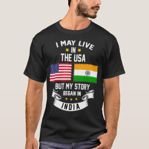 Camiseta Eu Posso Viver Nos EUA Mas Minha História Começou 