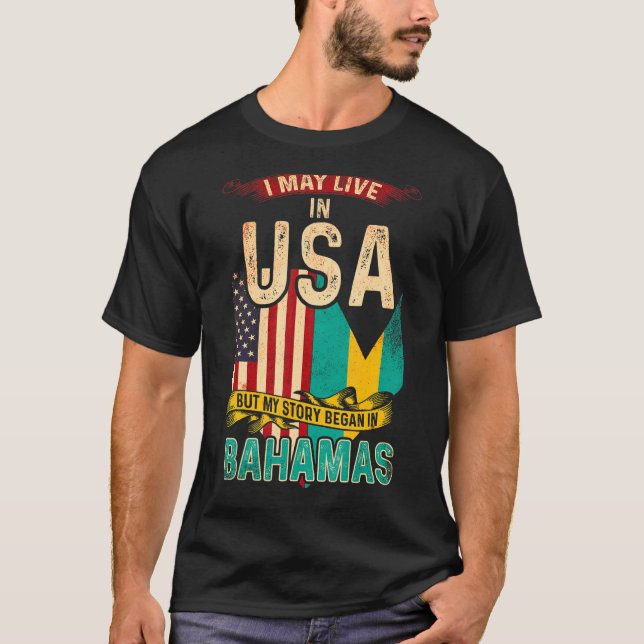 Camiseta Eu Posso Viver Nos Eua Mas Minha História Começou  (Frente)