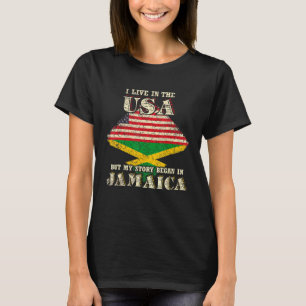 Camiseta Eu Posso Viver Nos Eua Mas Minha História Começou 