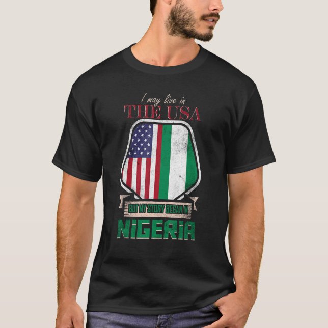 Camiseta Eu Posso Viver Nos Eua Mas Minha História Começou  (Frente)