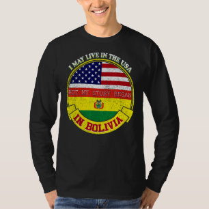 Camiseta Eu Posso Viver Nos Eua Mas Minha História Começou 