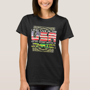 Camiseta Eu Posso Viver Nos Eua Mas Minha História Começou
