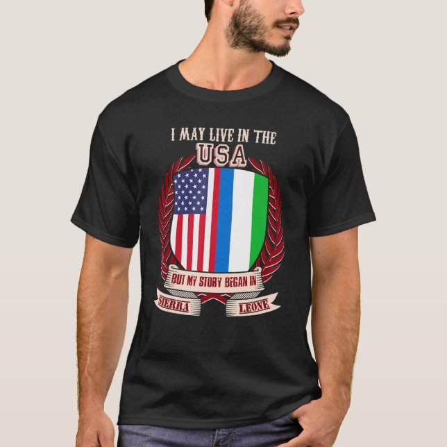 Camiseta Eu Posso Viver Nos Eua Mas Minha História Começou  (Frente)