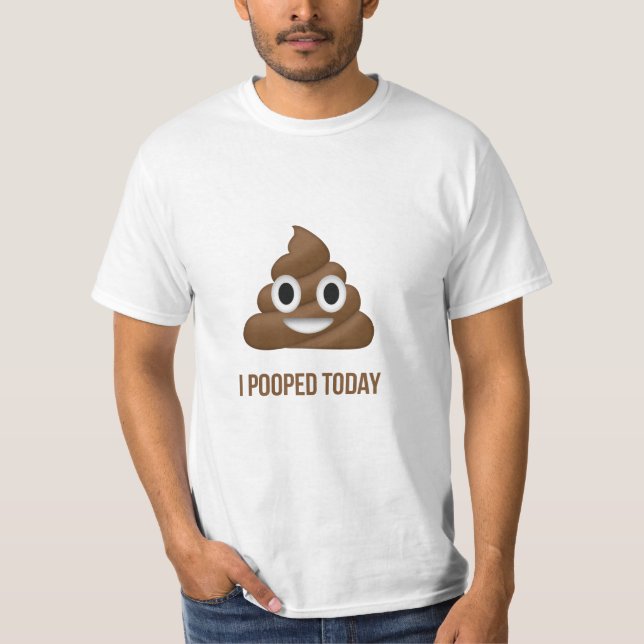 Camiseta Eu postei hoje Poo Emoji com código de QR de Proct (Frente)