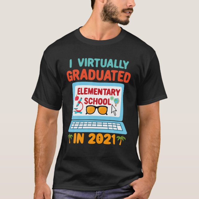 Camiseta Eu Praticamente Formei A Escola Secundária Em 2021 (Frente)
