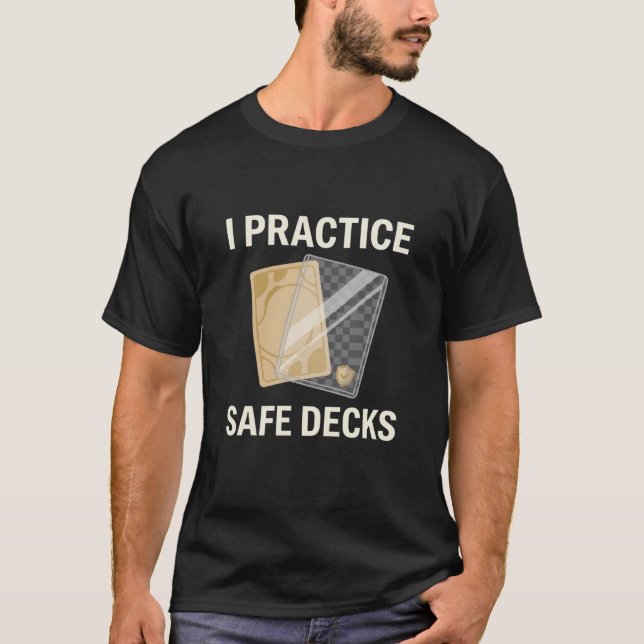 Camiseta Eu Pratico Decks Seguros Construção Civil (Frente)