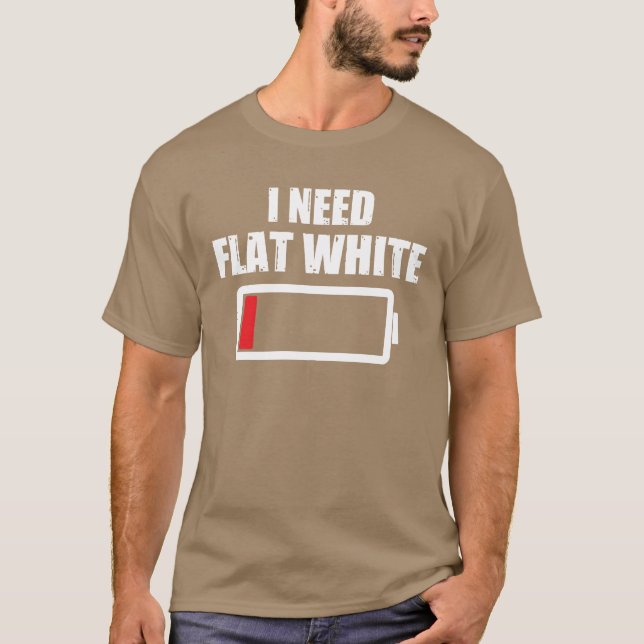 Camiseta Eu Preciso de Amigos que Bebem Café que Dizem Flat (Frente)