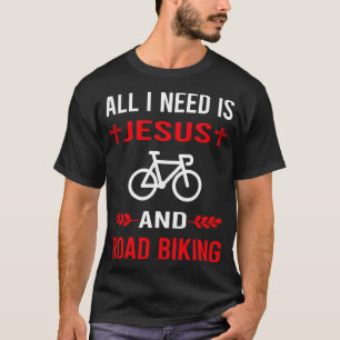 Camiseta Eu Preciso De Jesus E Bicicleta Rodoviária