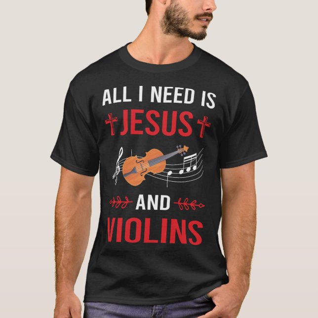 Camiseta Eu Preciso de Jesus Violino (Frente)