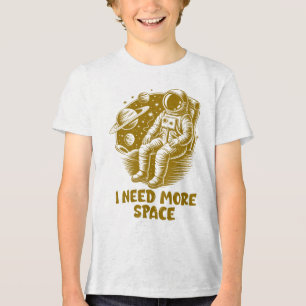 Camiseta Eu Preciso de Mais Espaço, Crianças Astronautas