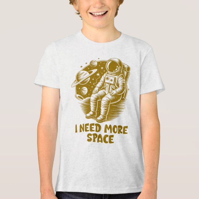 Camiseta Eu Preciso de Mais Espaço, Crianças Astronautas (Frente)