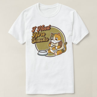 Camiseta Eu Preciso de Mais Lanches,Camiseta de Gato